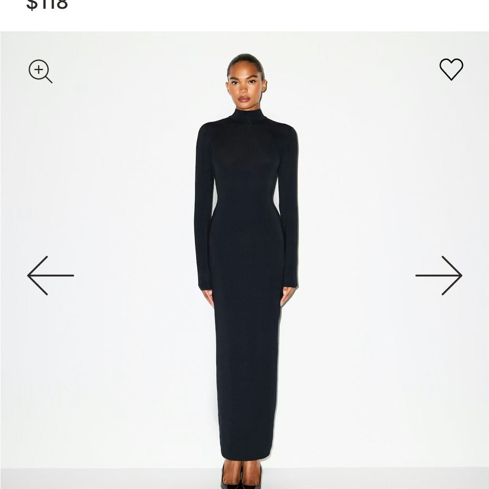 SMOOTH LAYERS TURTLENECK LONG DRESS